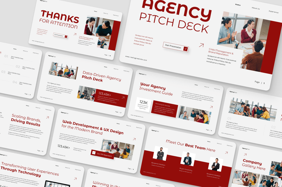 代理介绍甲板PPT模板 (PPTX)