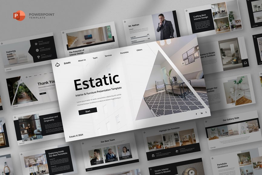 内部和家具PPT模板 (PPTX)