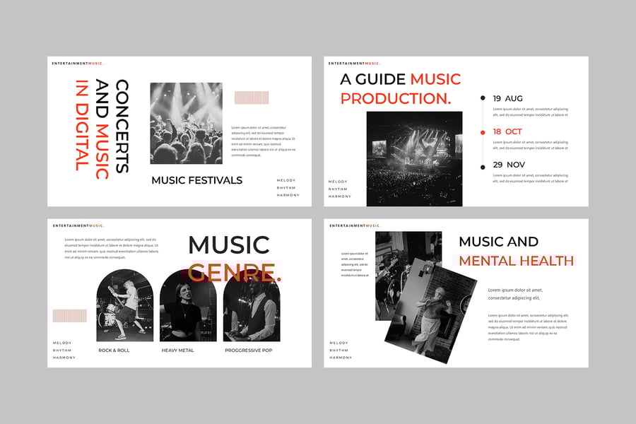 音乐娱乐PPT模板 (PPTX)