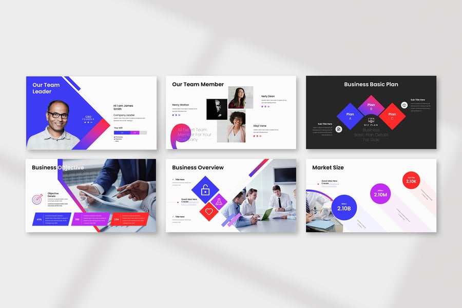 业务计划演示模板PPT模板 (PPTX)