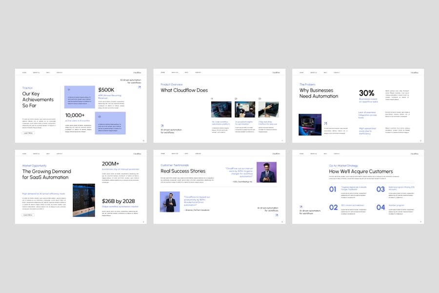 SaaS服务介绍PPT模板 (PPTX)