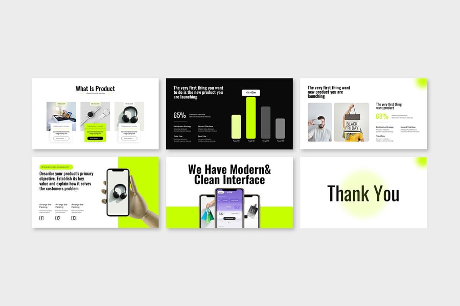 KPI/产品发布PPT模板 (PPTX)