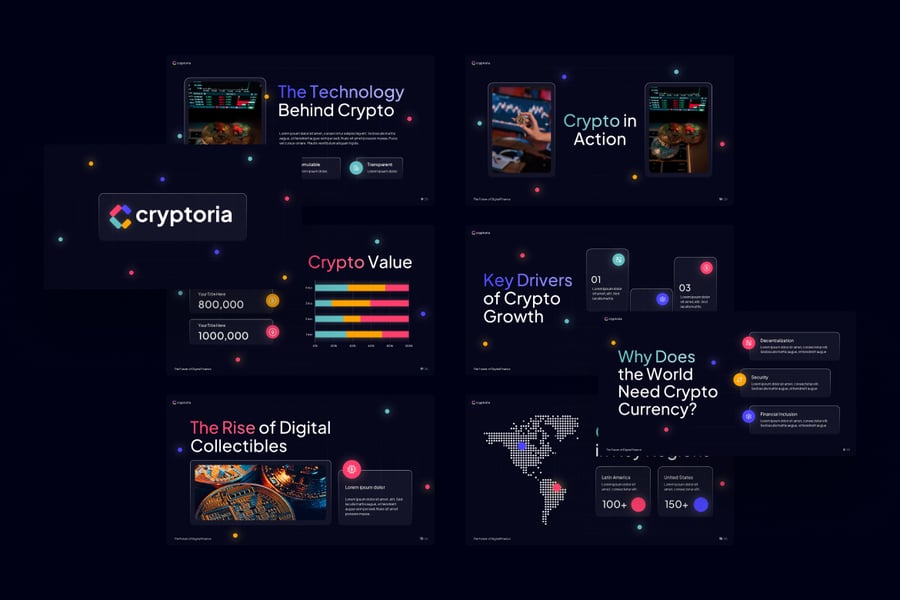 加密货币PPT模板 (PPTX)