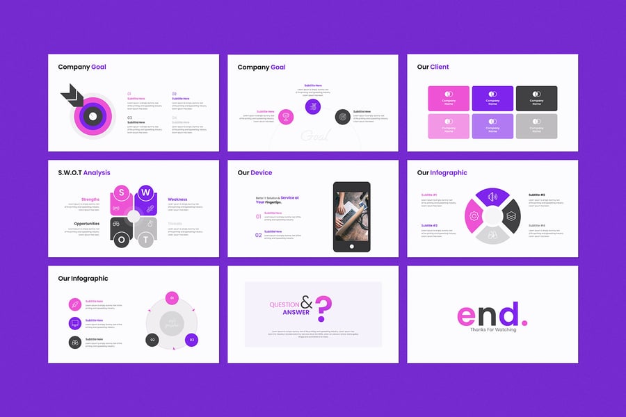 业务策略演示PPT模板 (PPTX)