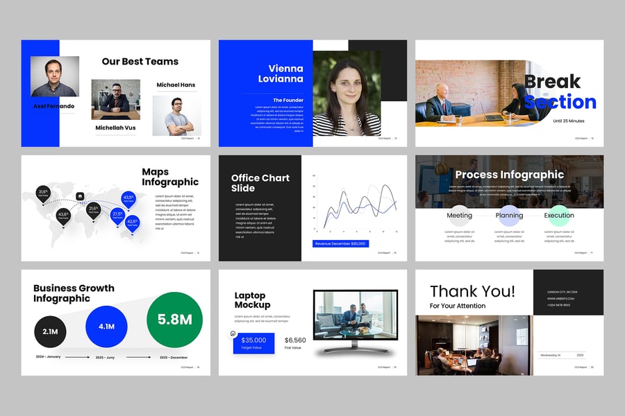 首席执行官报告PPT模板 (PPTX)