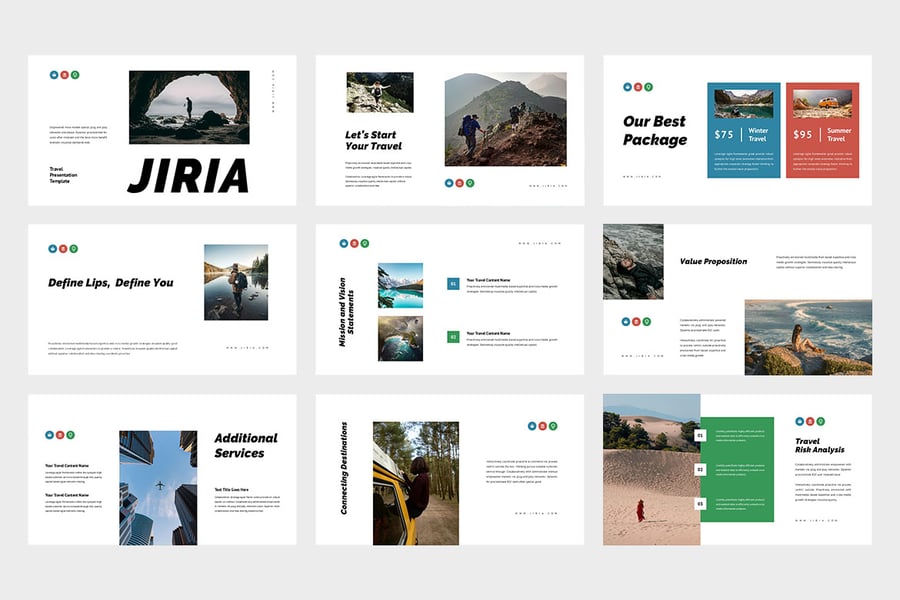 旅行PPT模板 (PPTX)