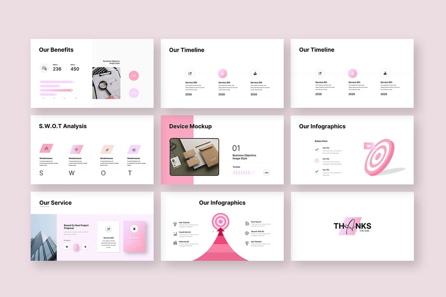 极简主义商业PPT模板 (PPTX)