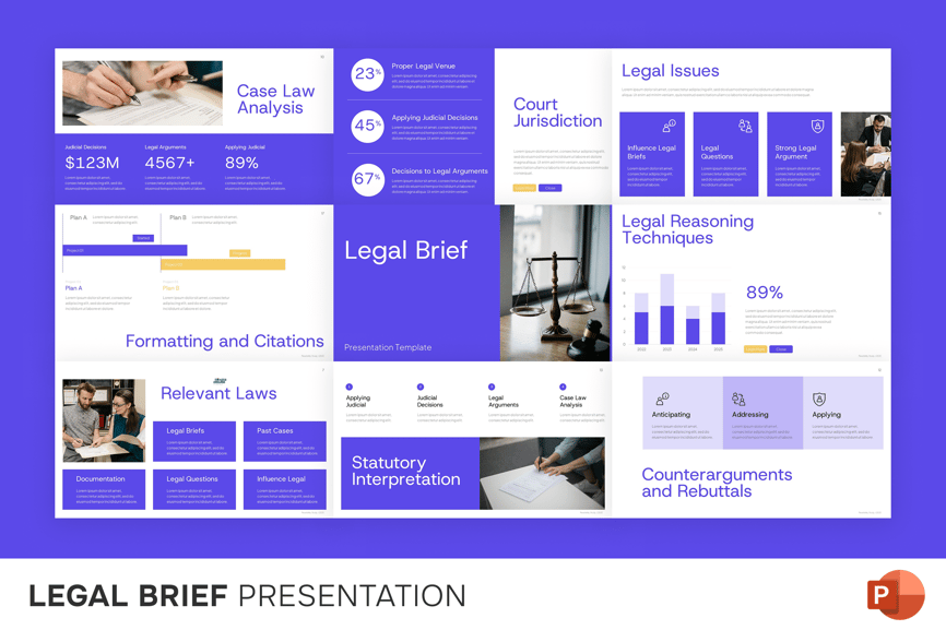 法律简介PPT模板 (PPTX)