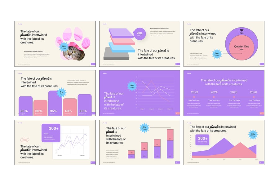 动物保护PPT模板 (PPTX)