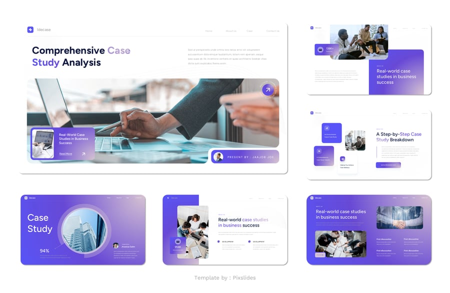 商业案例研究PPT模板 (PPTX)