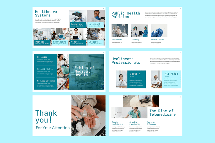 医疗健康PPT模板 (PPTX)