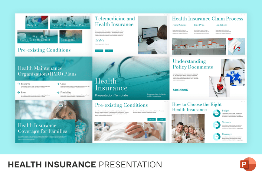 医疗保险PPT模板 (PPTX)