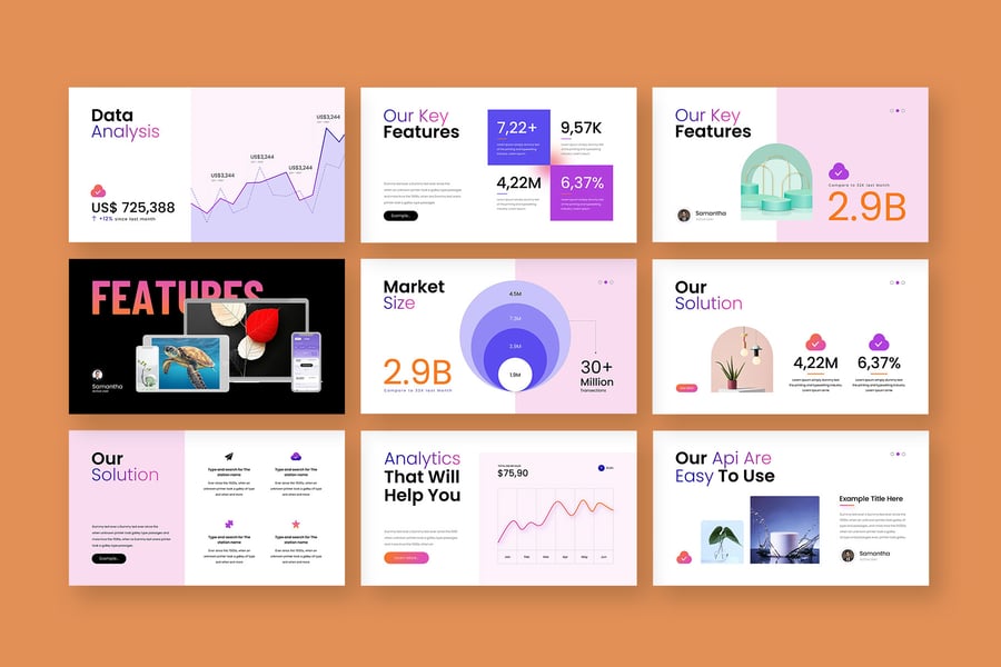 商业投资者推销PPT模板 (PPTX)