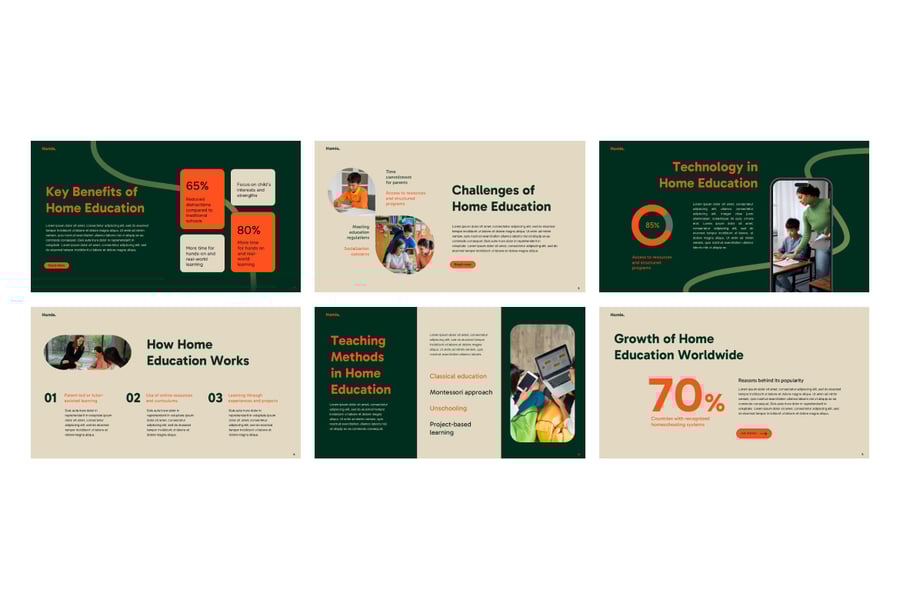 家庭教育PPT模板 (PPTX)