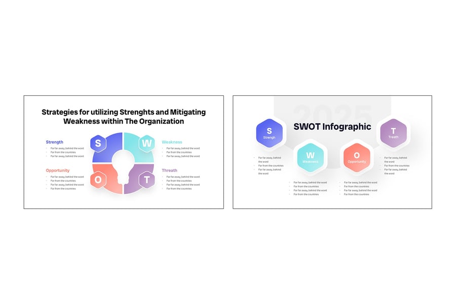 SWOT分析PPT模板 (PPTX)
