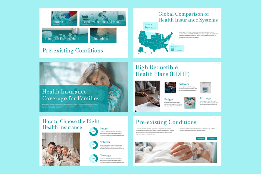 医疗保险PPT模板 (PPTX)
