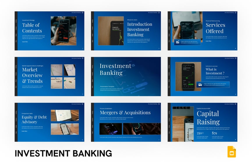投资银行业务PPT模板 (PPTX)