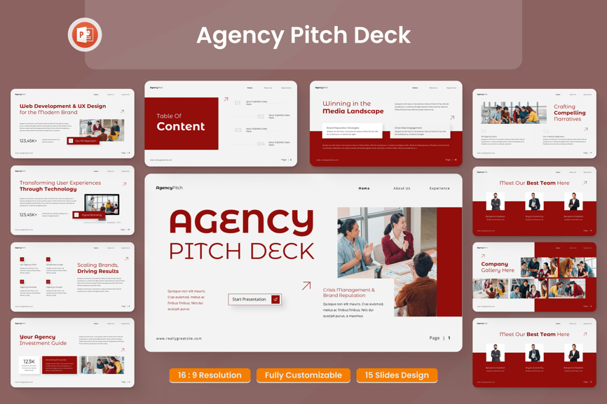 代理介绍甲板PPT模板 (PPTX)