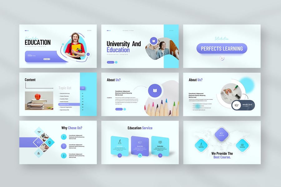 教育演示模板PPT模板 (PPTX)