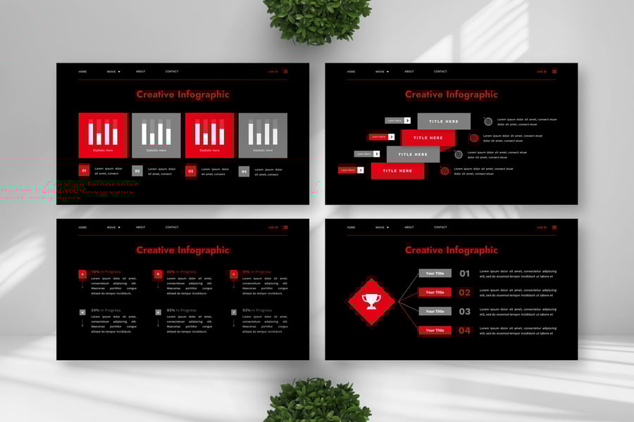 电影介绍PPT模板 (PPTX)