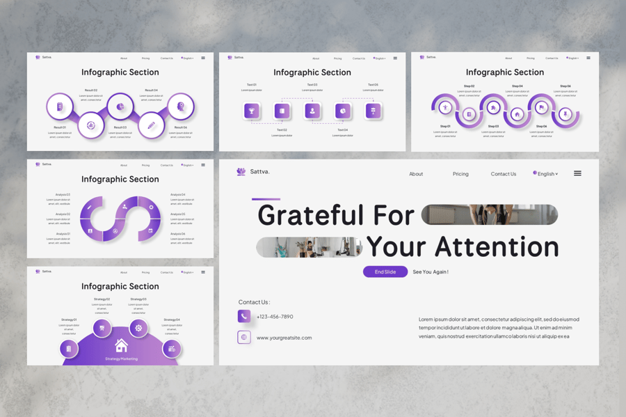 瑜伽冥想PPT模板 (PPTX)