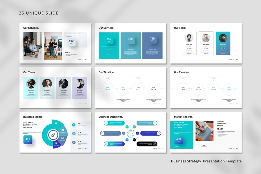 业务策略演示模板PPT模板 (PPTX)