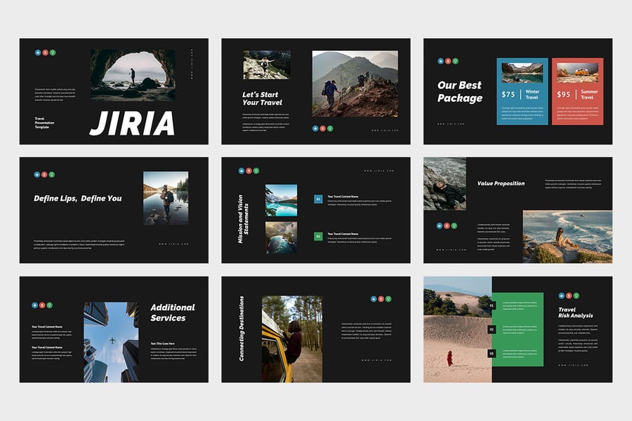 旅行PPT模板 (PPTX)