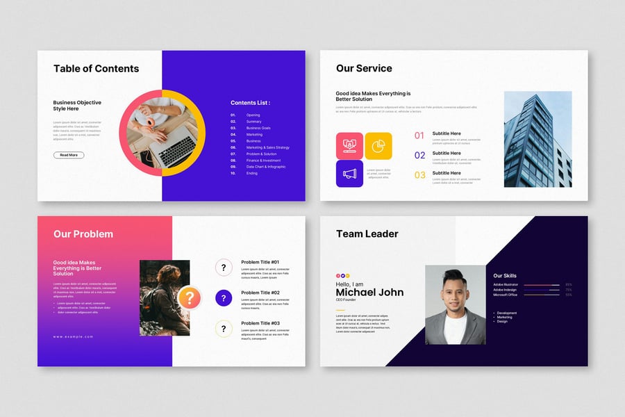 业务计划演示PPT模板 (PPTX)