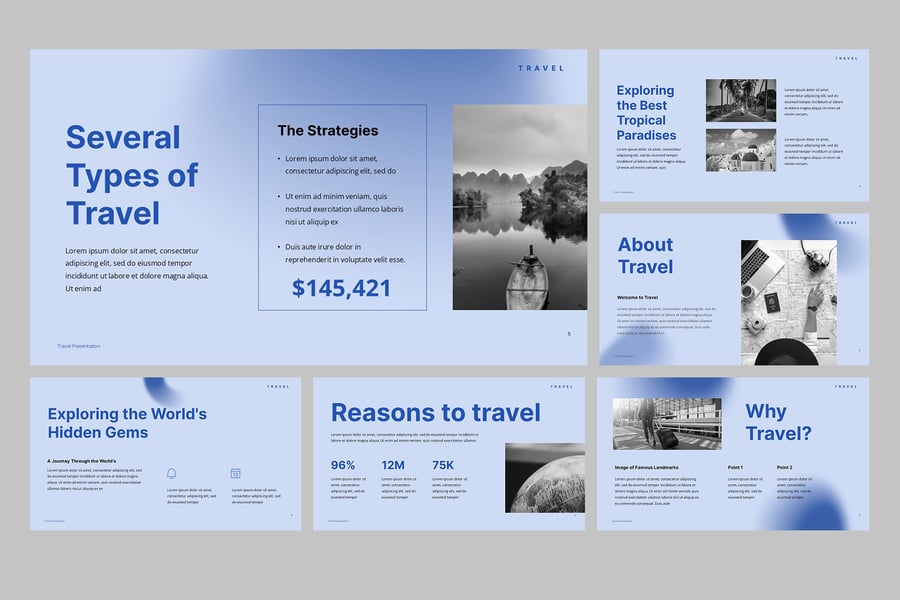 旅行社PPT模板 (PPTX)