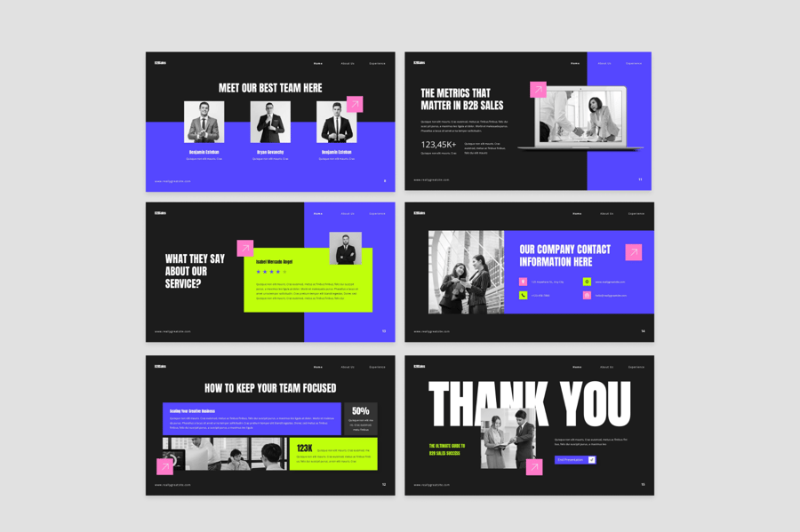 B2B推销甲板演示PPT模板 (PPTX)