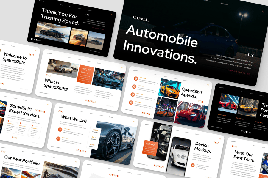 汽车业务与创新演示PPT模板 (PPTX)