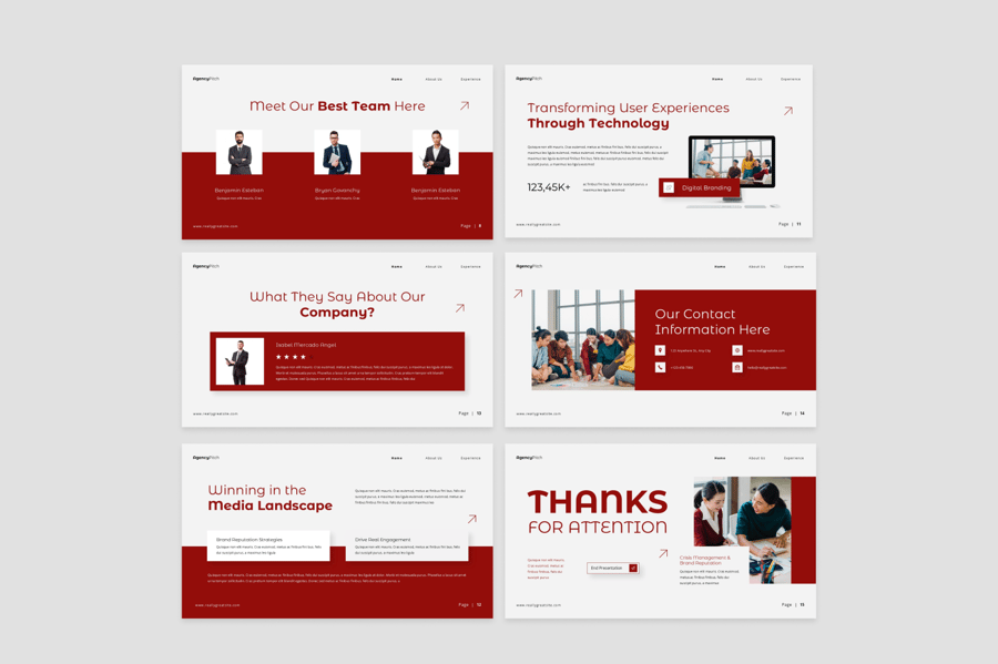 代理介绍甲板PPT模板 (PPTX)