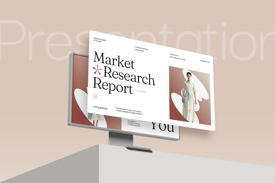 美学市场研究报告PPT模板 (PPTX)