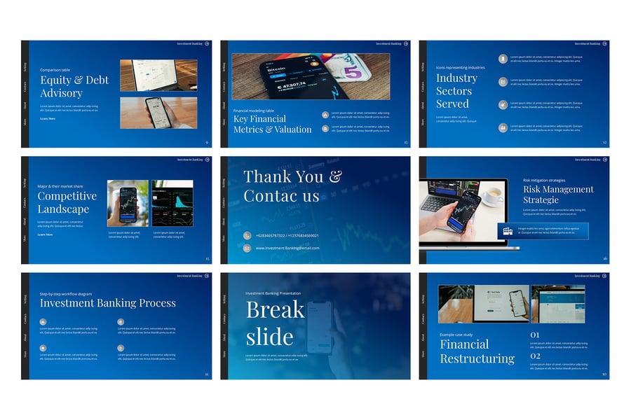 投资银行业务PPT模板 (PPTX)