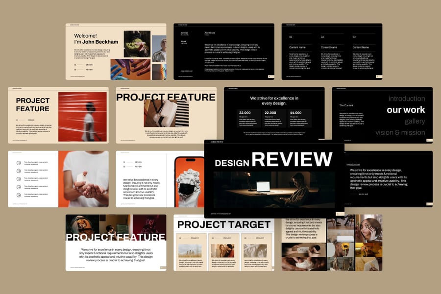 设计评论PPT模板 (PPTX)