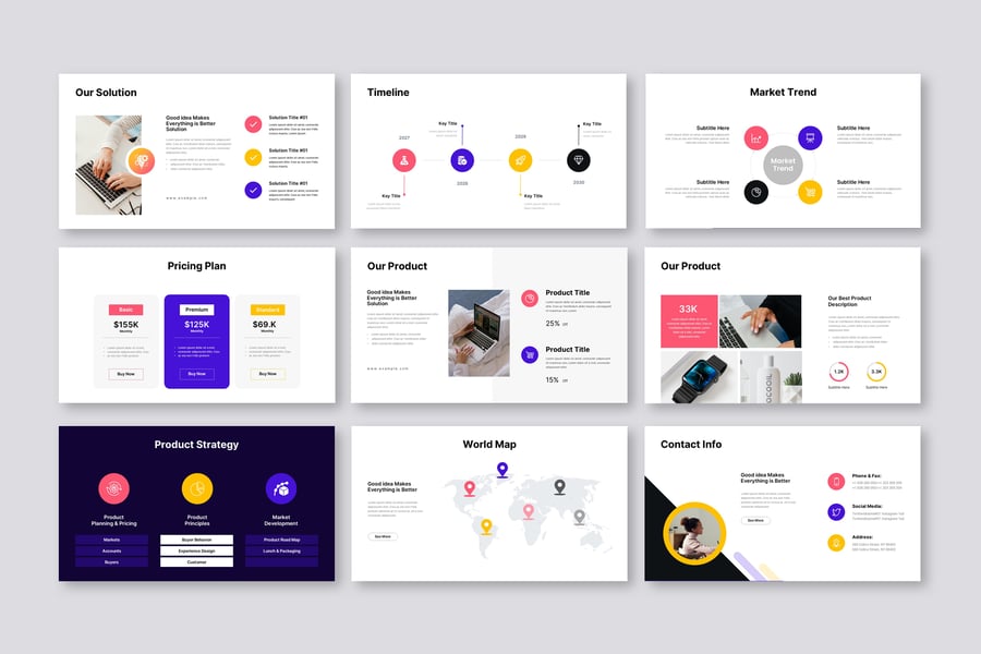 业务计划演示PPT模板 (PPTX)