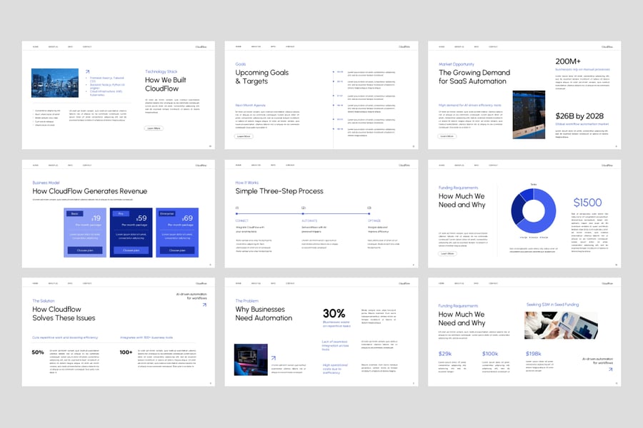 SaaS服务介绍PPT模板 (PPTX)