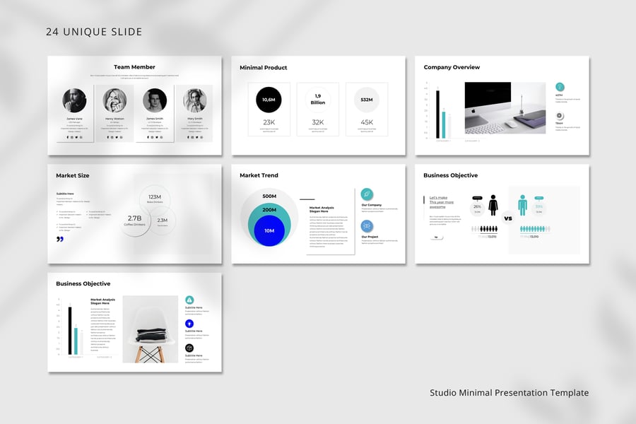 工作室极简主义PPT模板 (PPTX)