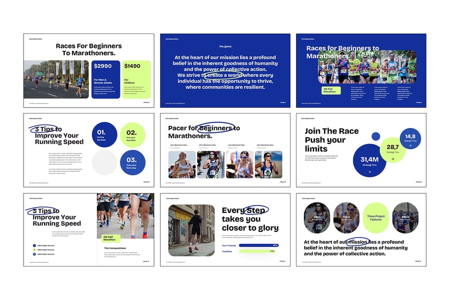 跑马拉松PPT模板 (PPTX)