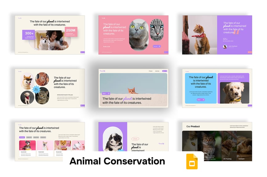 动物保护PPT模板 (PPTX)