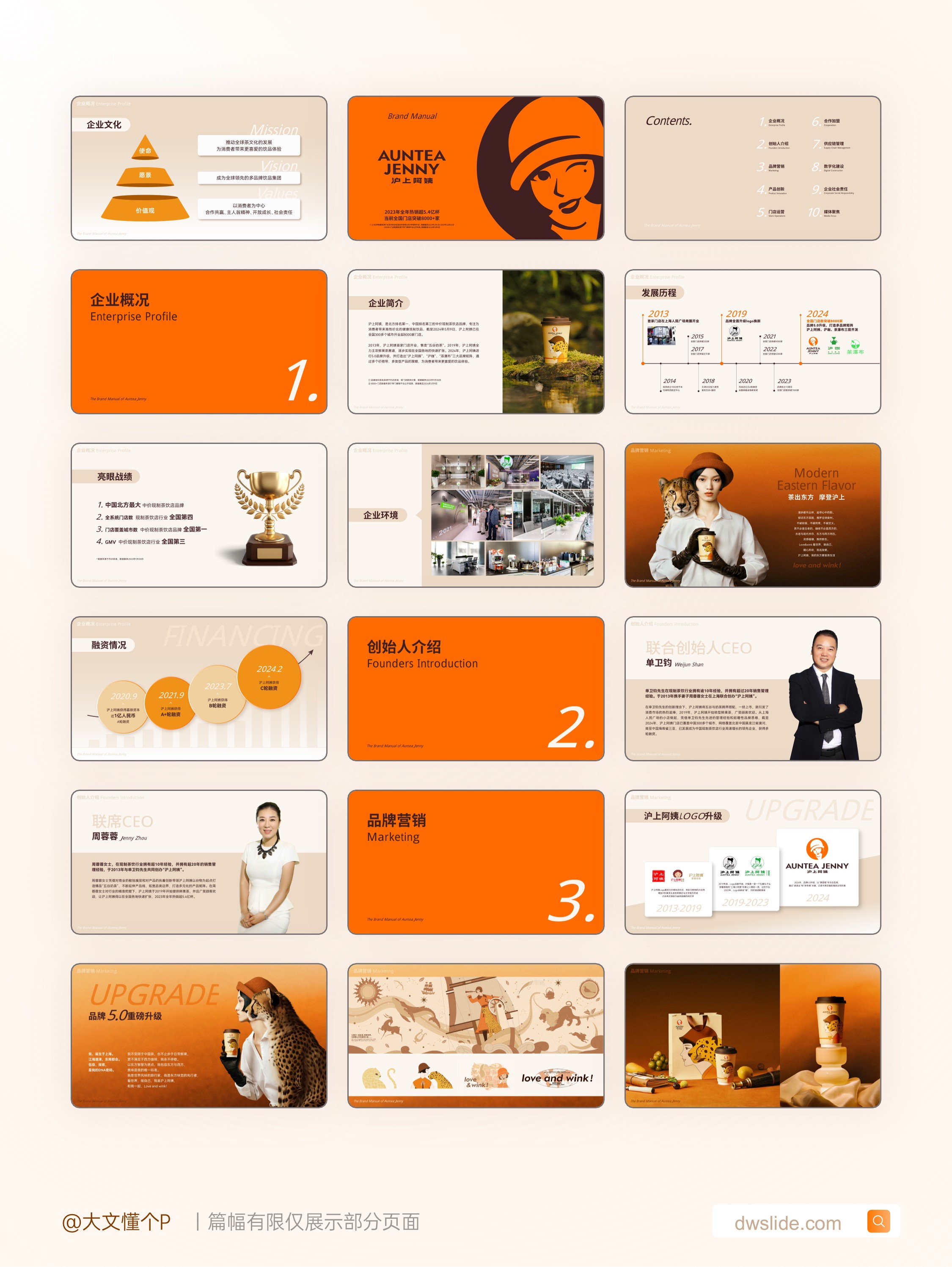 沪上阿姨品牌手册介绍PPT案例