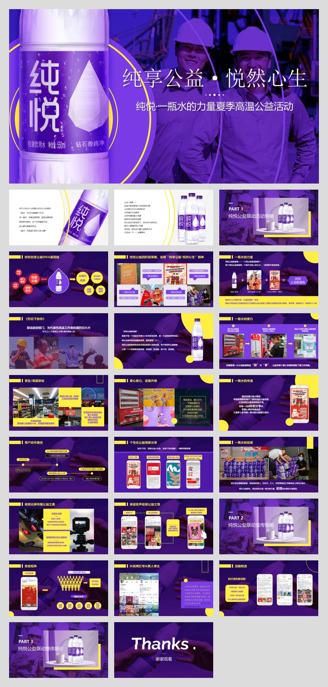 纯悦·一瓶水的力量夏季高温公益活动策划方案.pptx