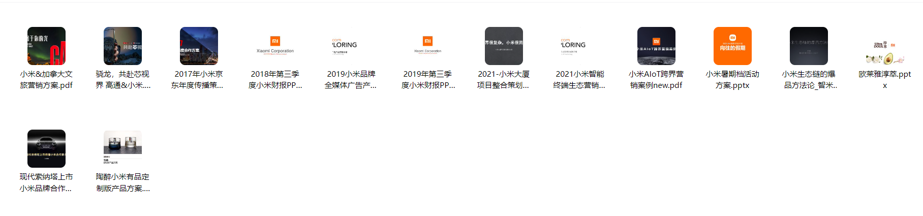 【A01】小米PPT案例合集（34份）
