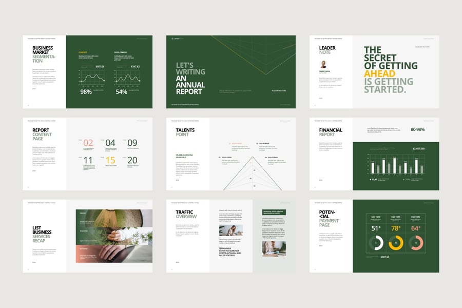 年度报告PPT模板 (PPTX)
