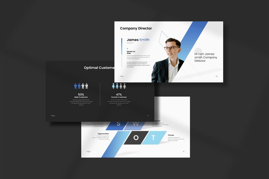 业务报告演示模板PPT模板 (PPTX)