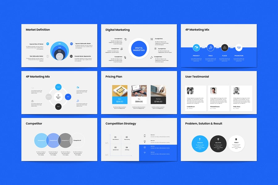 业务计划演示模板PPT模板 (PPTX)