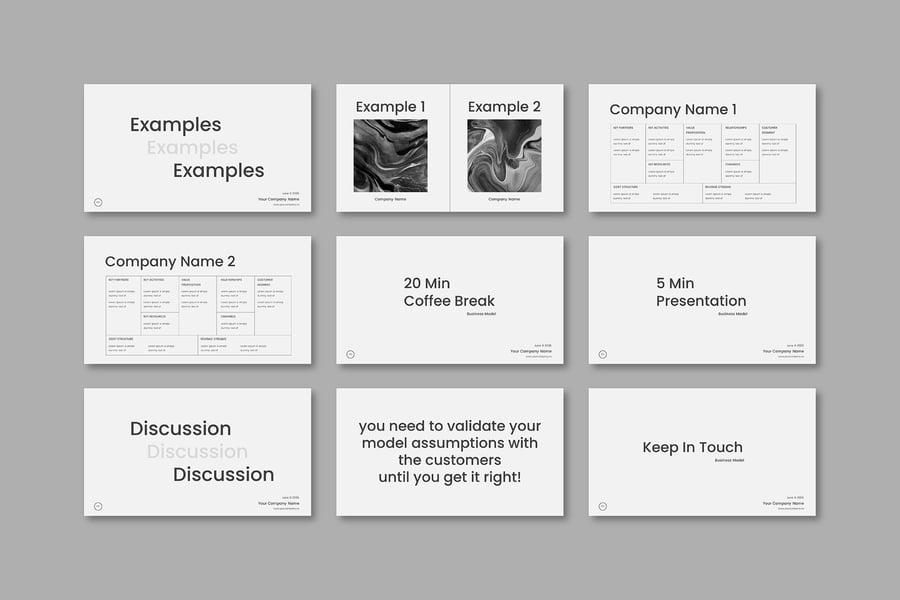 业务模型演示文稿PPT模板 (PPTX)