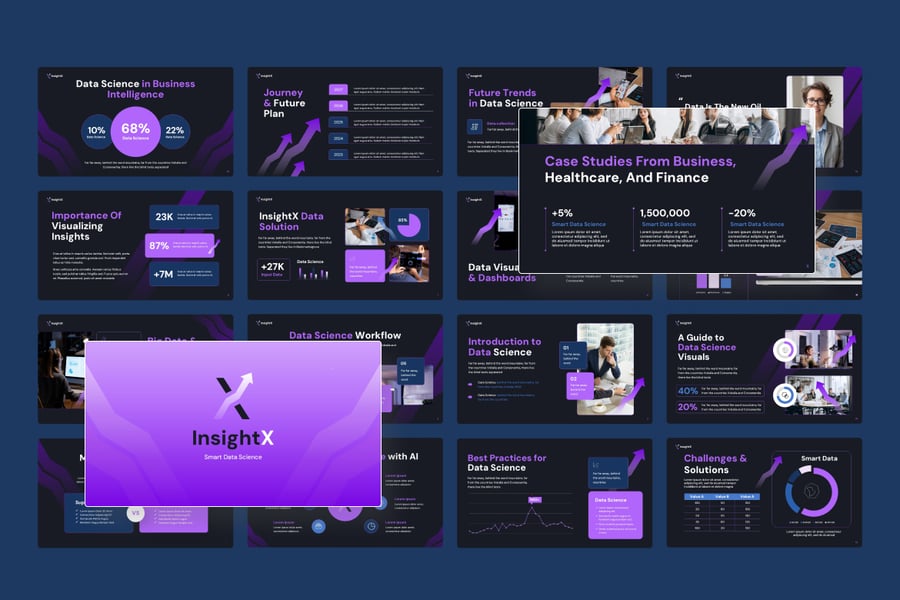 智能数据科学PPT模板