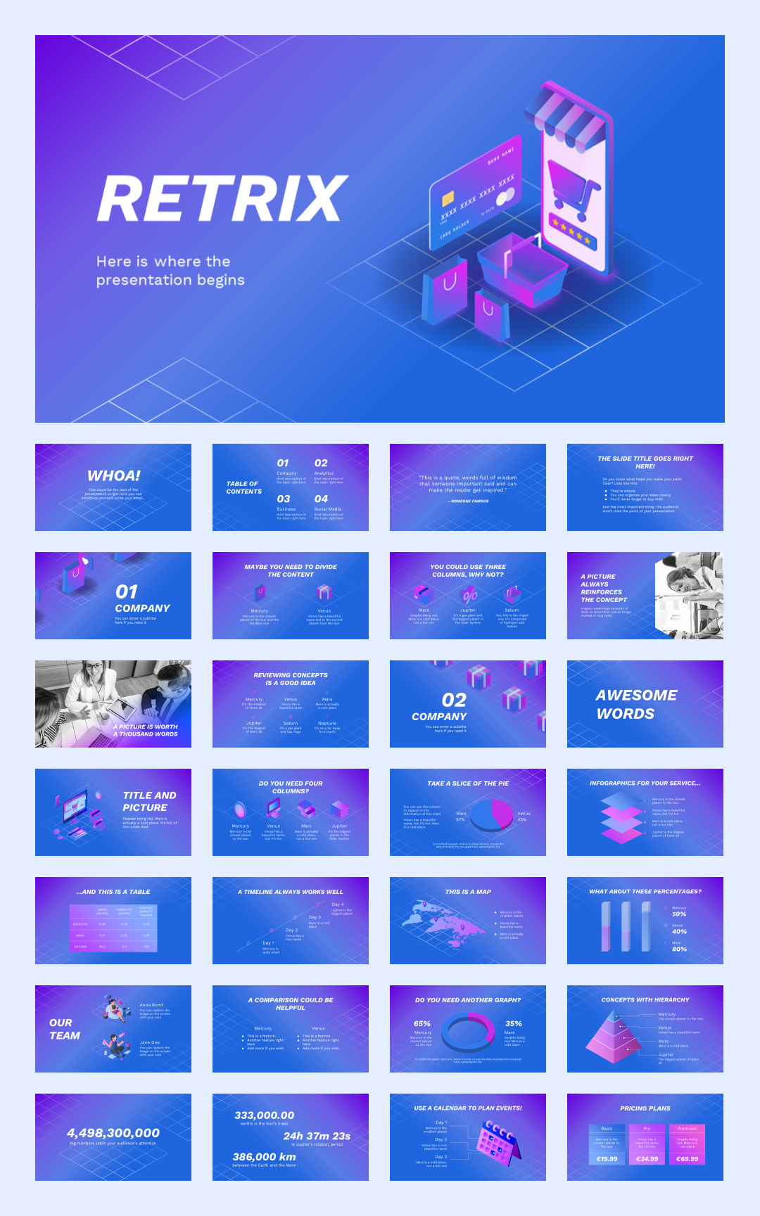 35套抽象色彩创意设计PPT模板合集【S03】