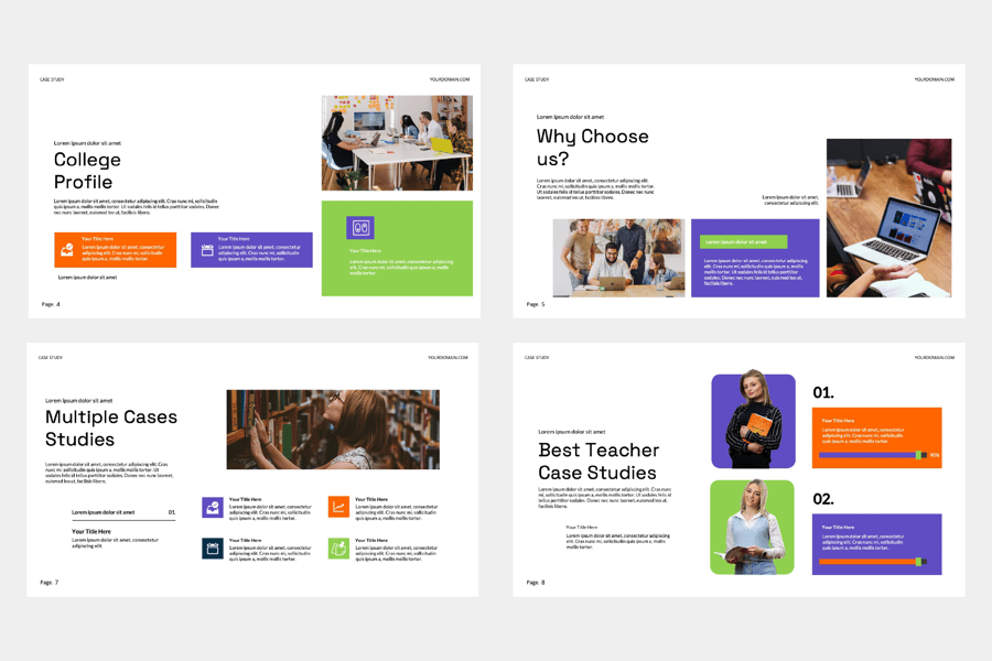 案例研究PPT模板 (PPTX)